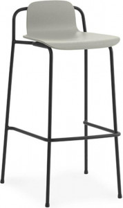 601797 Барный стул 75 см Черный Сталь Светло-серый Normann Copenhagen Studio