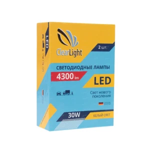 Автолампа светодиодная Clearlight Clled43h3 H3 Pk22s 12 В 30 Вт 2 шт