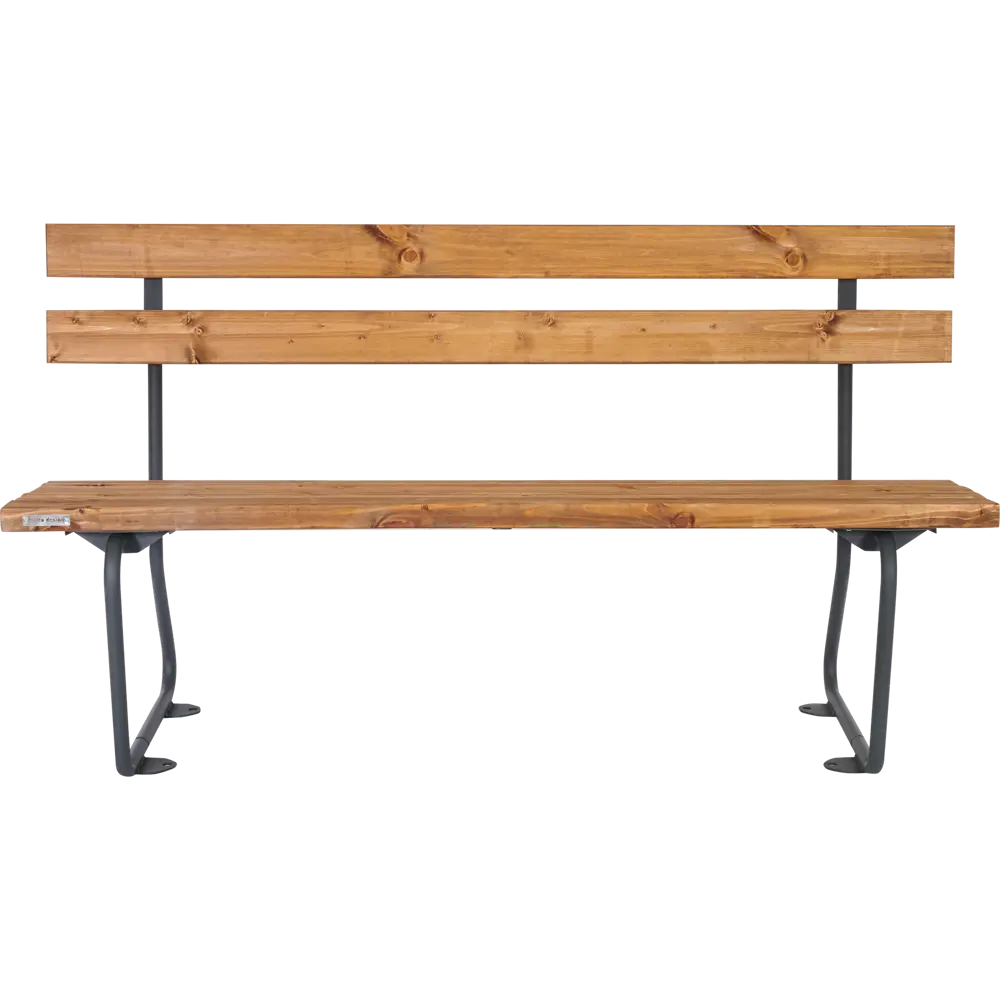 Скамья садовая со спинкой City Life150x55x83 см сталь/дерево коричневая Santreyd STLM-2212200 - Вид №1