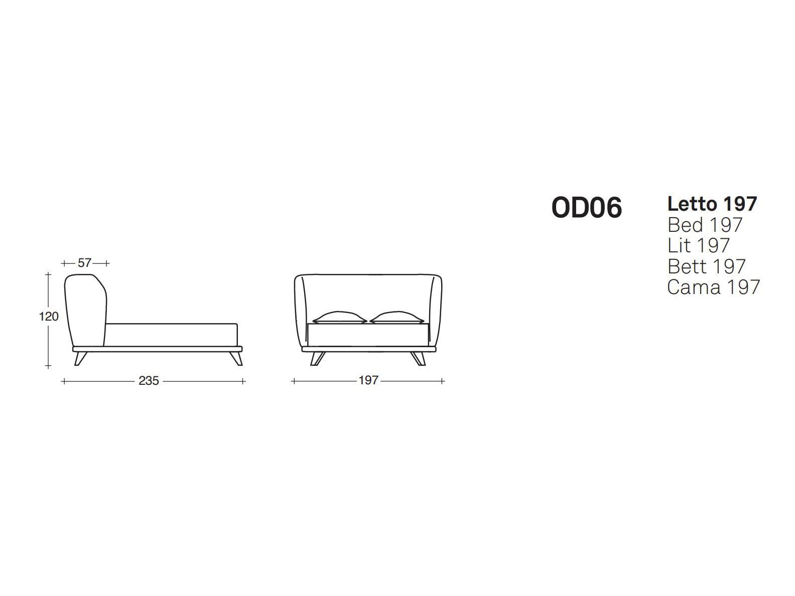 Двуспальная кровать из ткани с мягким изголовьем VALENTINI Criss Cross ARCH-00043872 - Вид №4