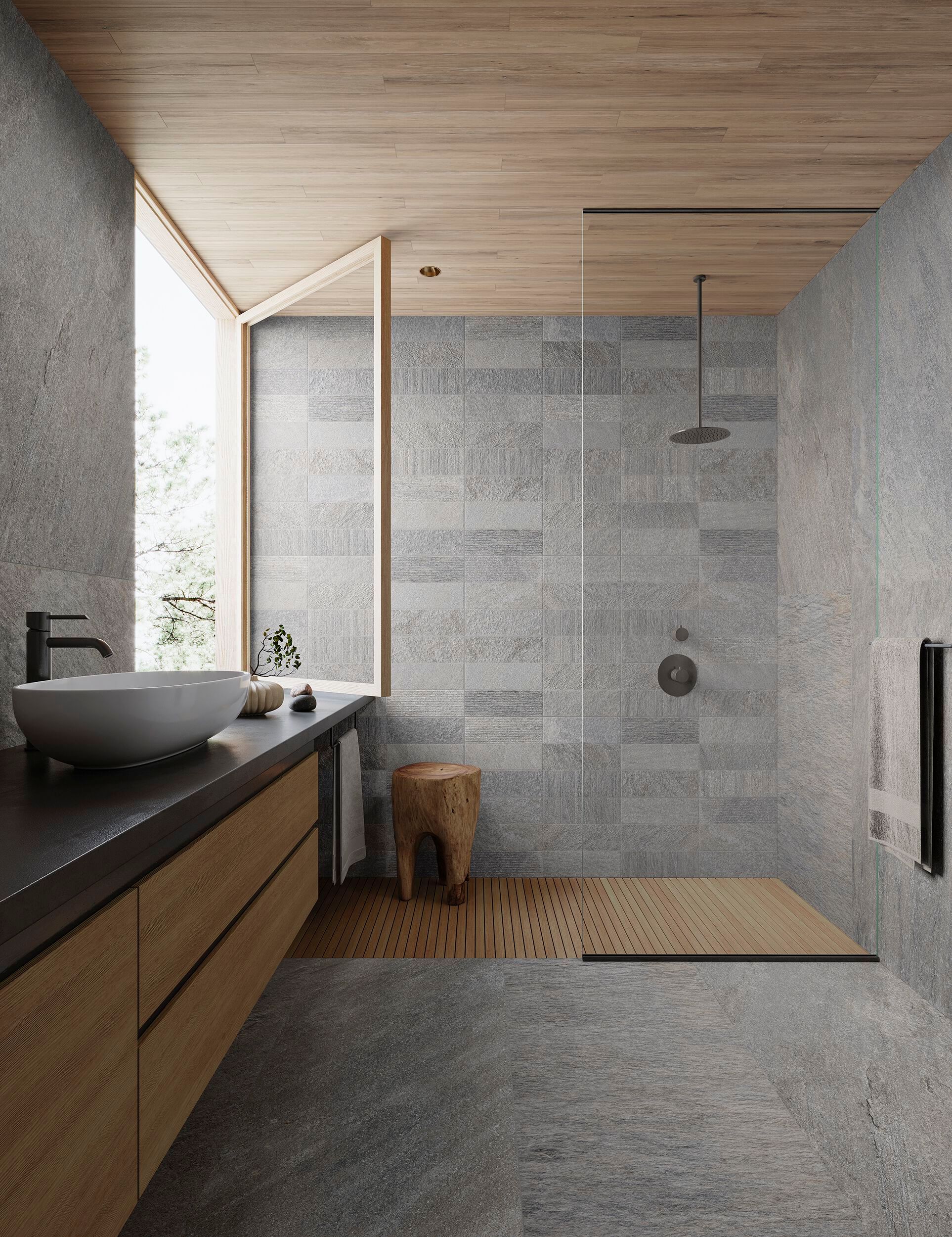 Противоскользящее напольное покрытие из керамогранита с эффектом камня Gayafores QUARTZ ARCH-00070590 - Вид №12