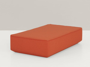 Модульный прямоугольный пуф из ткани