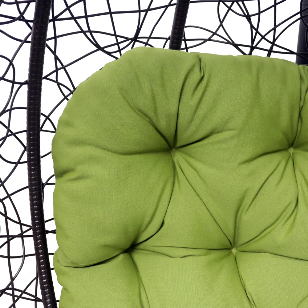 Кресло подвесное с опорой Veil 102x200x126 см, искусственный ротанг, тёмно-коричневый/оливковый 82841551 STLM-2181779 Santreyd VE002 - Вид №2