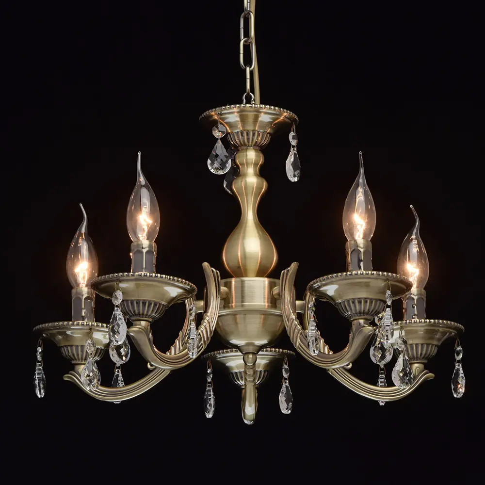 Люстра Аврора 5xE14x60 Вт, металл, цвет бронза MW-Light STLM-2125019 - Вид №1