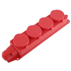 Колодка розеточная Duwi 4 гнезда с защитными крышками 86245688