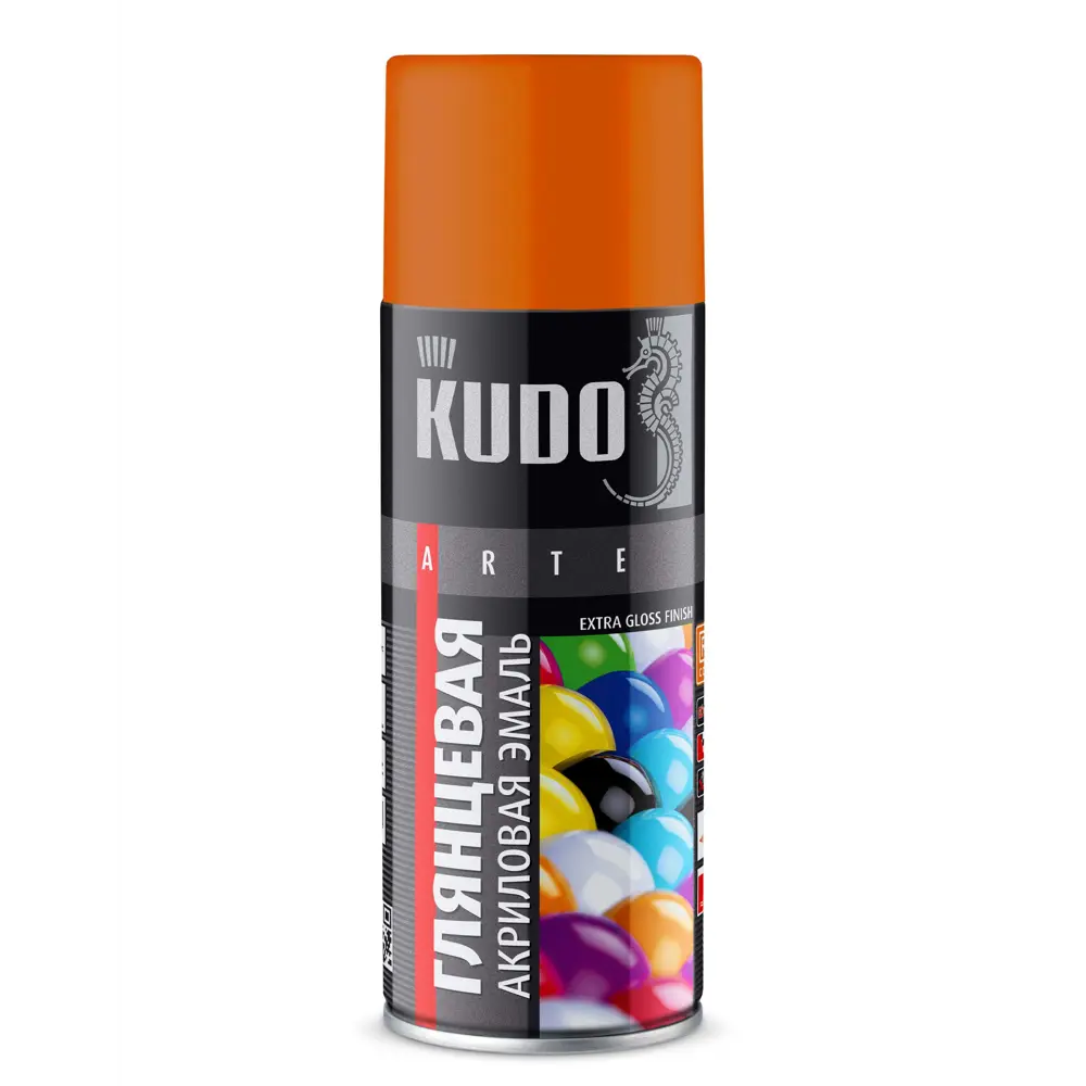 Эмаль аэрозольная для металлочерепицы KUDO акриловая глянцевая цвет оранжевый 520 мл STLM-2107240