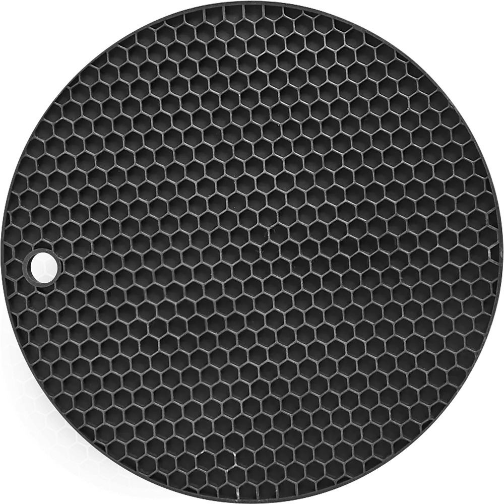 Подставка под горячее 18x18x0.7 см силикон цвет чёрный Santreyd STLM-2070478