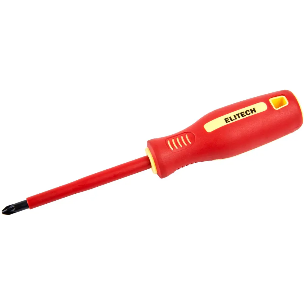 Диэлектрическая отвертка Elitech PZ2 100 мм с магнитным наконечником 89407156 STLM-1562942