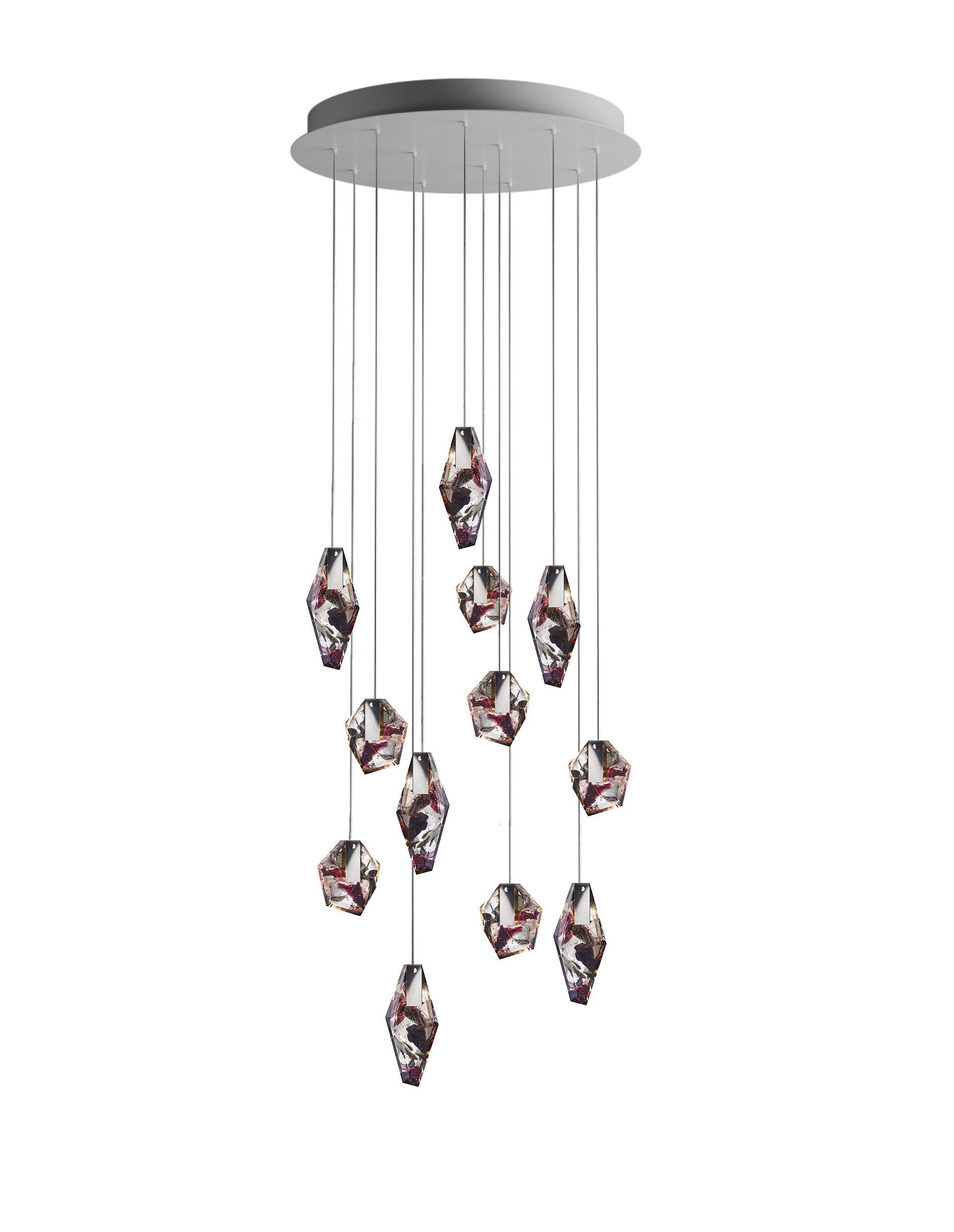 Стеклянная светодиодная люстра bomma Фрагменты ARCH-00005090