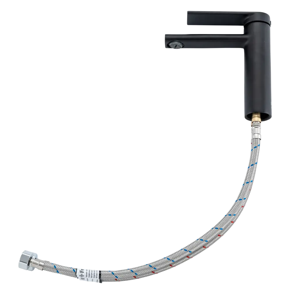 Смеситель FRAP Arne для раковины с коротким изливом, черный матовый 89370458 STLM-1352859 - Вид №2