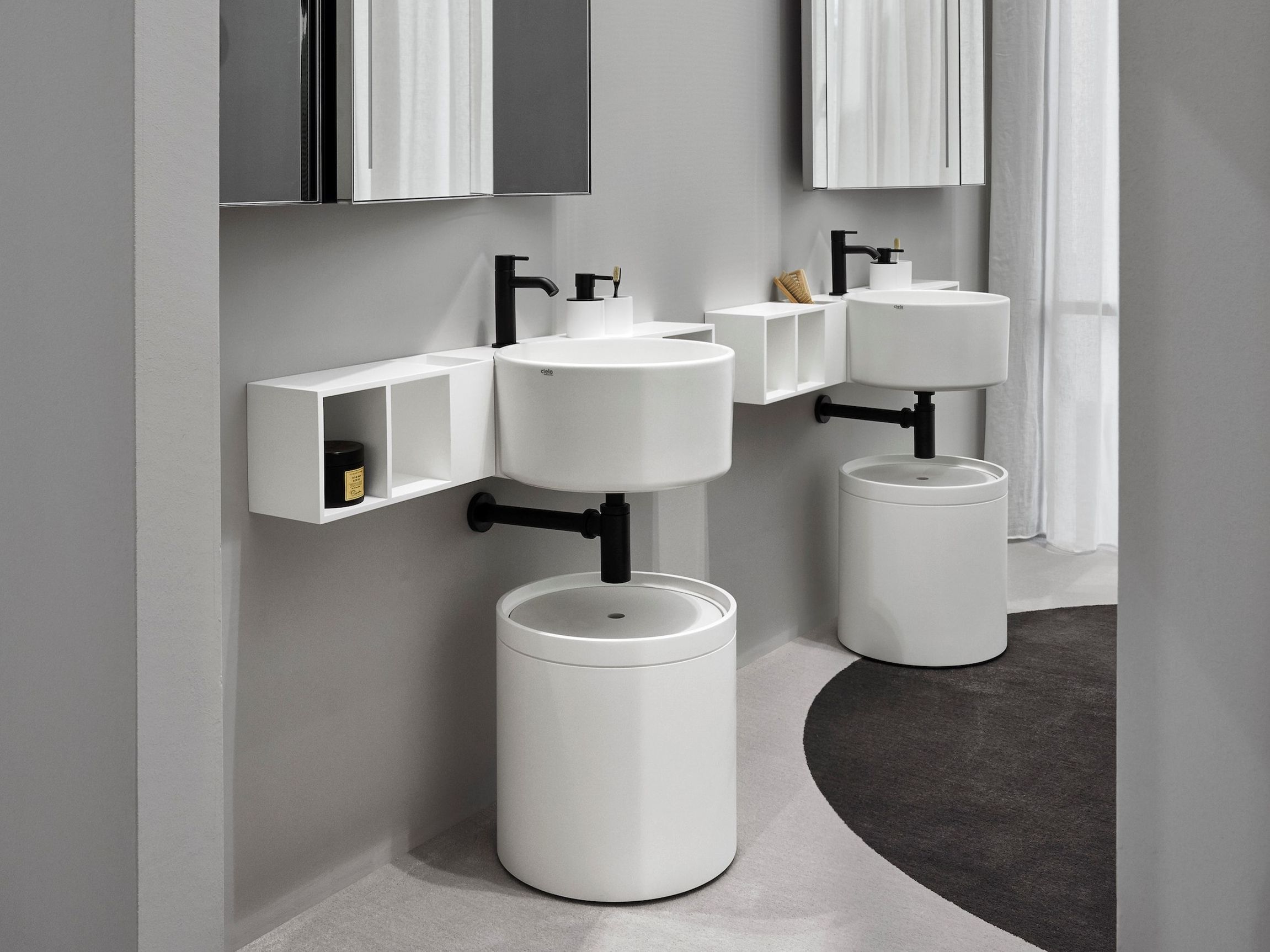 Керамический круглый одиночный подвесной умывальник Ceramica Cielo Sella ARCH-00088359 - Вид №1