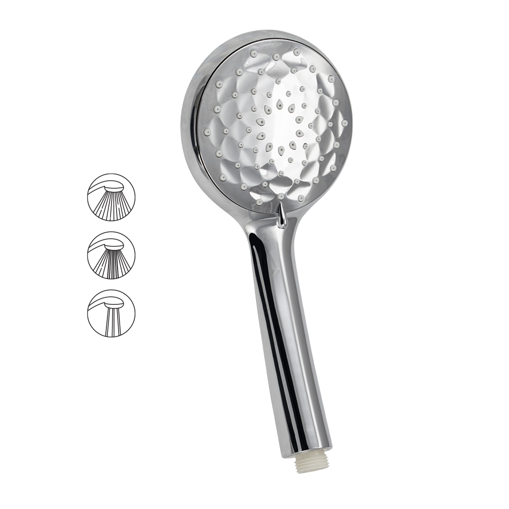 GFmark - Лейка душевая, массажная, хромированная, с ромбическим узором, код: 6019 