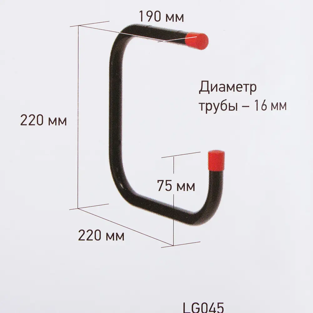 Кронштейн настенный G-образный 22x22 см нагрузка до 30 кг сталь цвет чёрный LARVIJ STLM-2074814 - Вид №6