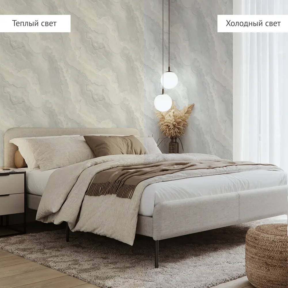 Wall Decor Марбл: серые флизелиновые обои с текстурой камня 89417509 STLM-1572359 - Вид №5