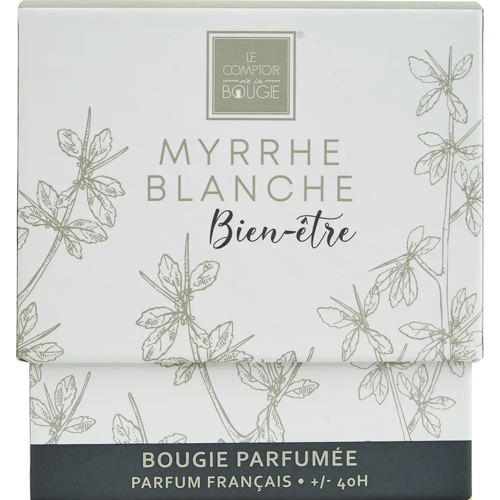 Свеча ароматизированная в подсвечнике Atmosphera Белая мирра серая 9 см STLM-2145529 - Вид №3