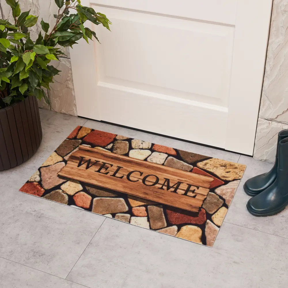 Коврик Inspire Layan Welcome 45x75 см полипропилен STLM-2002828