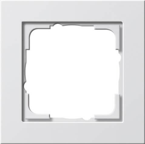 021129 Рамка 1-постовая чисто-белый глянцевый Gira E2