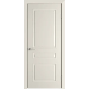 Дверь межкомнатная глухая Стелла 90x200 см эмаль цвет слоновая кость с замком и петлями