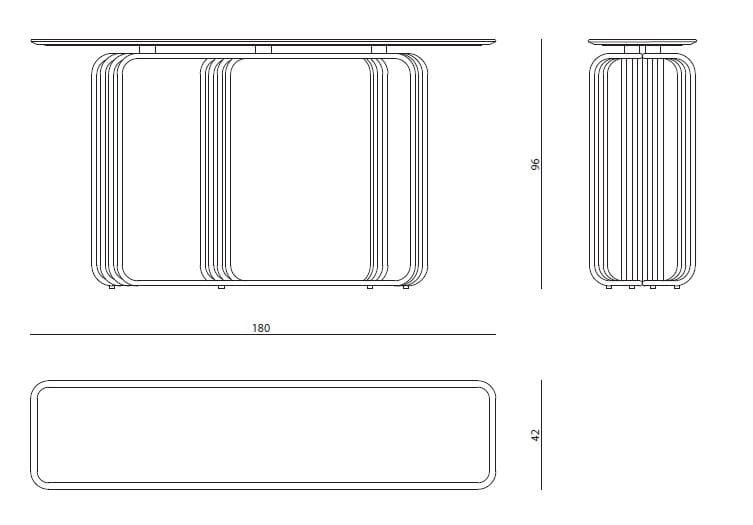 Прямоугольная мраморная консоль Visionnaire ARCH-00093277 - Вид №2