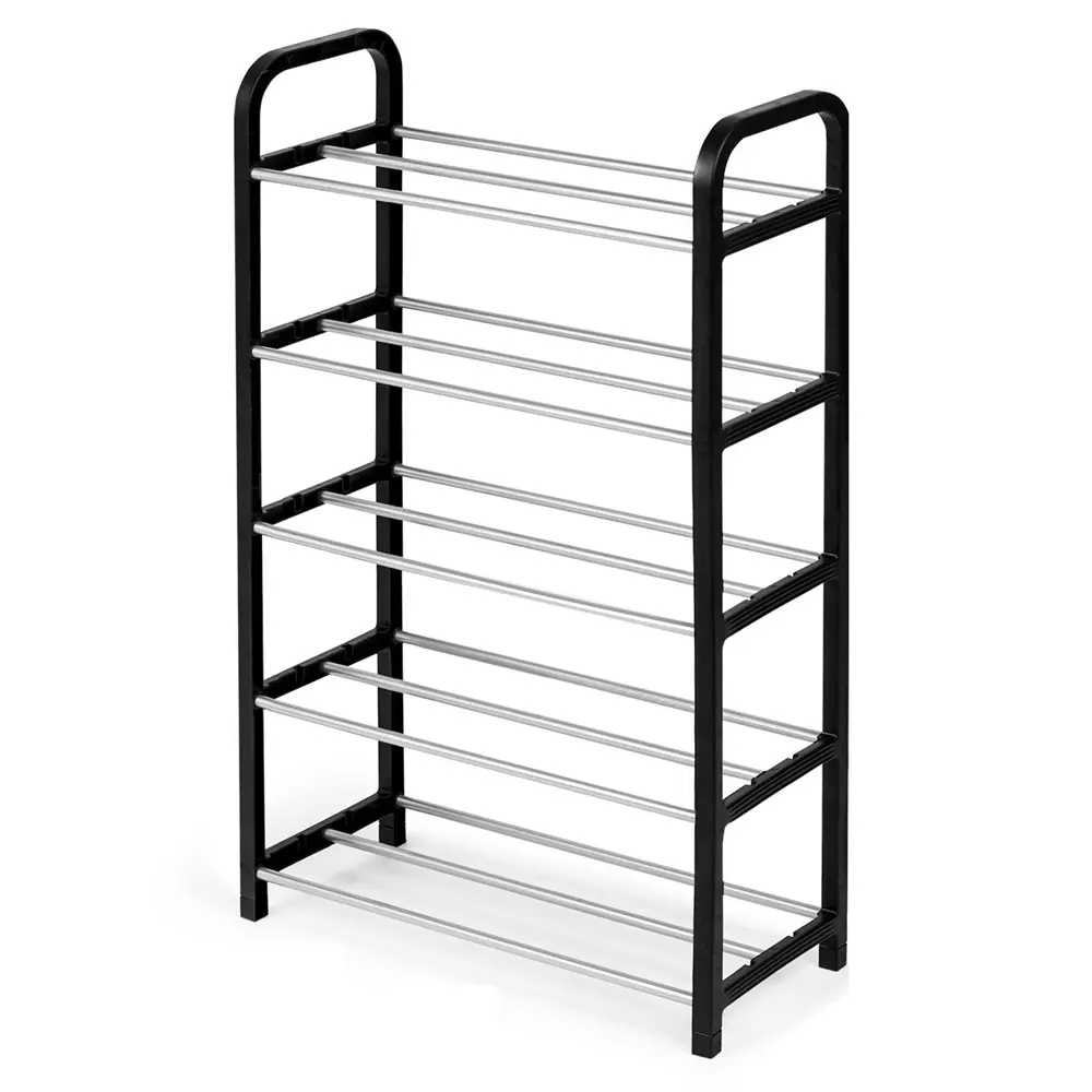 Обувница Artmoon Labrador 42x19x79.5 см пластик/сталь цвет черный 5 полок STLM-2134269