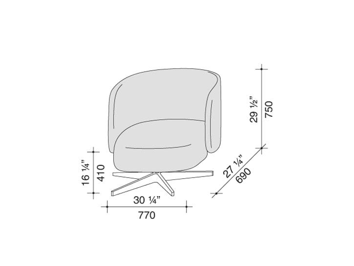 Вращающееся кресло Lema MIKI ARCH-00096134 - Вид №8