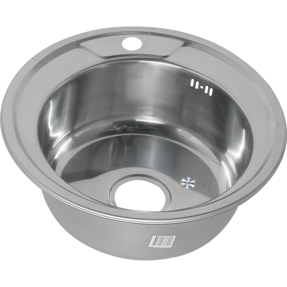 Мойка MLN490N 0,6/160 врезная/полированная с сифоном (246N*15) MELANA 246N(*15)