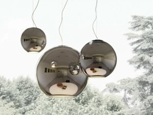FontanaArte Подвесной светильник из дутого металлизированного стекла Globo di luce