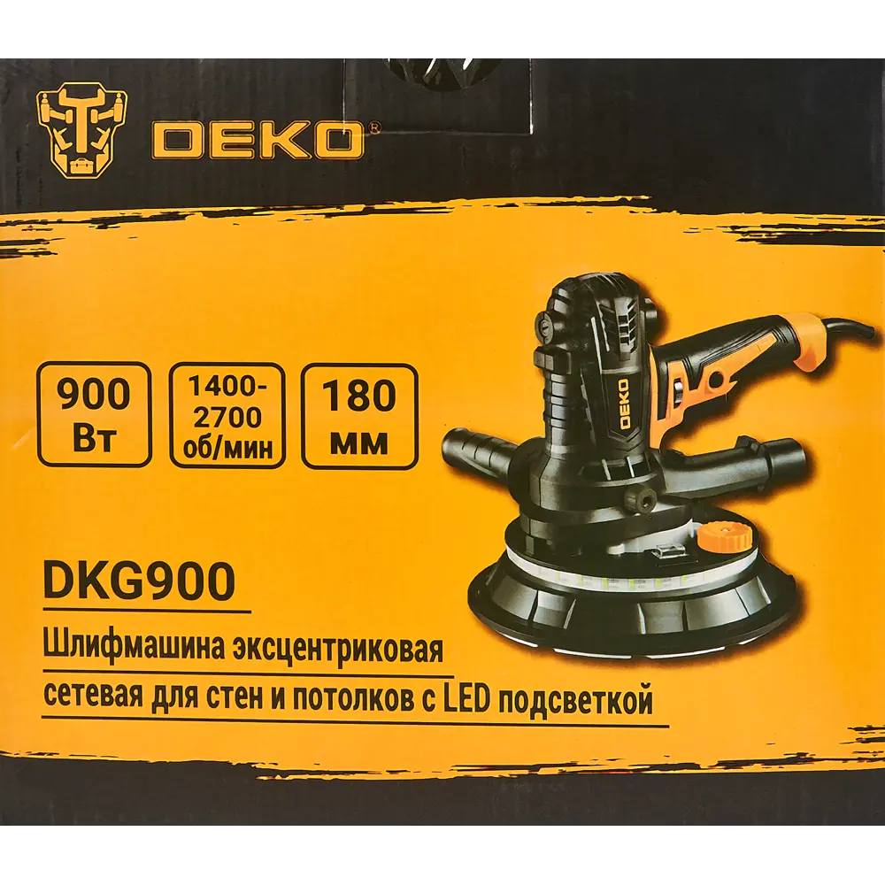 Машина шлифовальная для стен и потолков сетевая Deko DKG900, 900 Вт, 180 мм STLM-2128902 - Вид №7