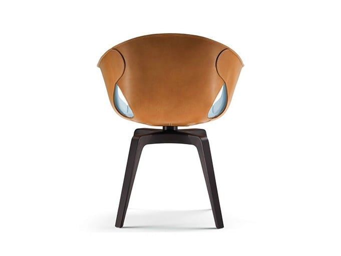 Кожаный поворотный стул с подлокотниками Poltrona Frau офис-офисные кресла ARCH-00130096 - Вид №3