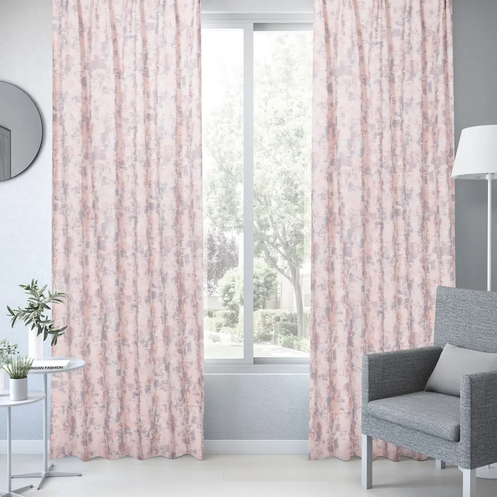 Штора на ленте Ximena 160x280 см цвет розовый 83406903 STLM-2069392 INSPIRE  - Вид №3