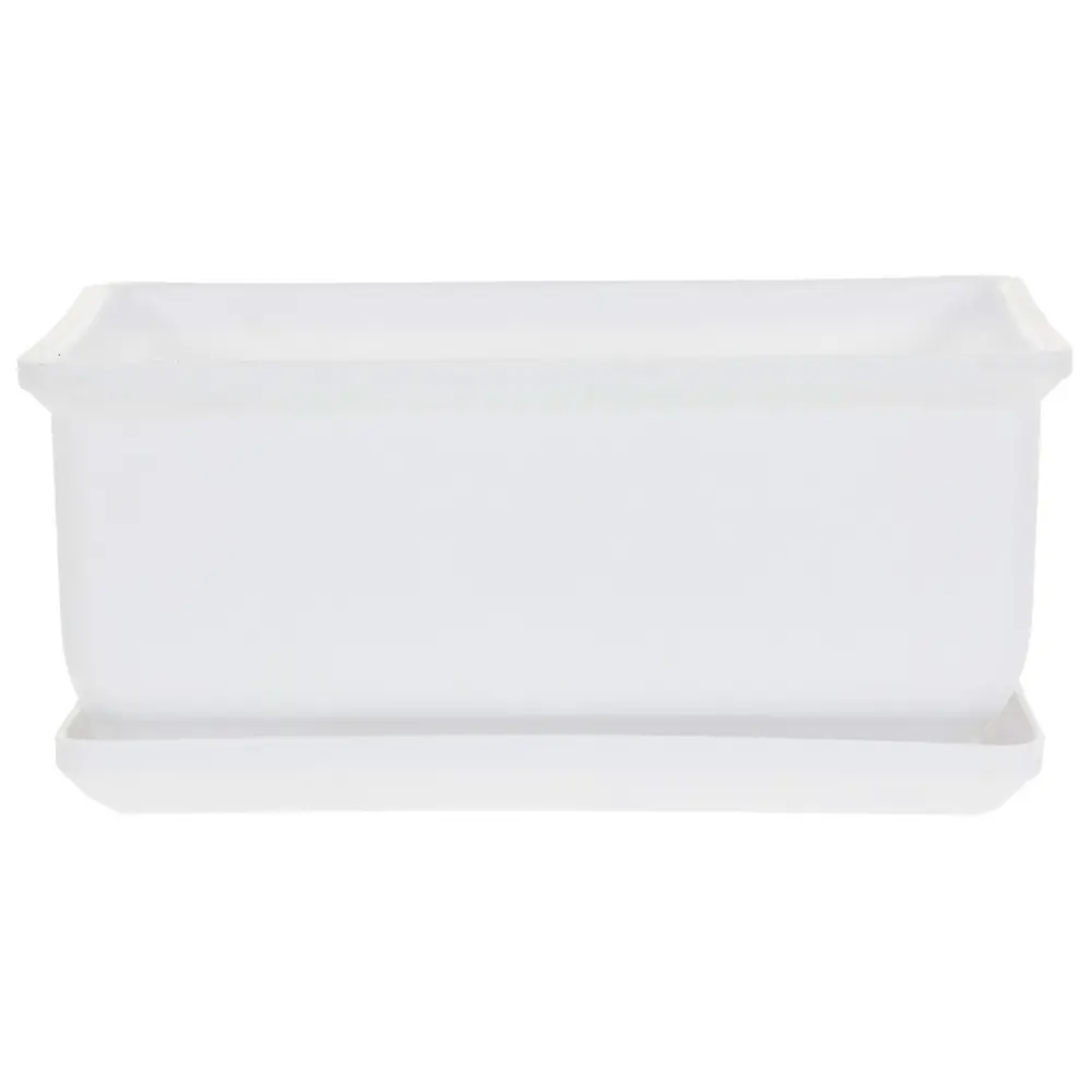 Горшок цветочный для бонсай Газонcity 20x9x9 см v2 л пластик белый Бонсайница STLM-2045654