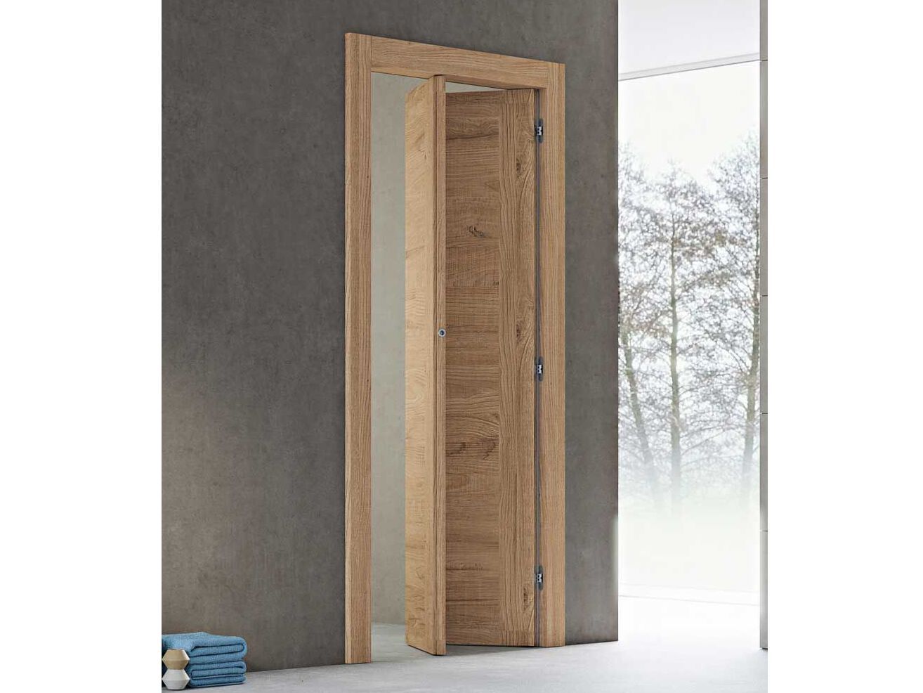 Деревянная книжная дверь Pail Serramenti GEO COSENZA ARCH-00092007 - Вид №1