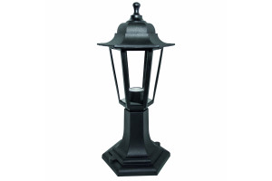 16154362 Напольный светильник-фонарь черный 6-гранный прозрачное стекло 11-97ЧЕР Apeyron