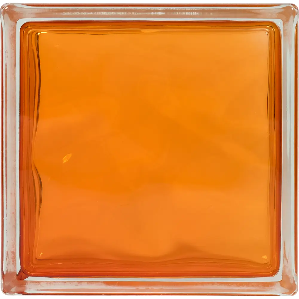 Стеклоблок Богема Волна цвет ярко-оранжевый VITRABLOCK STLM-2001451 - Вид №2