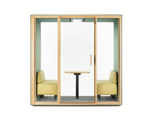 Многосторонняя акустическая офисная кабина со встроенным освещением