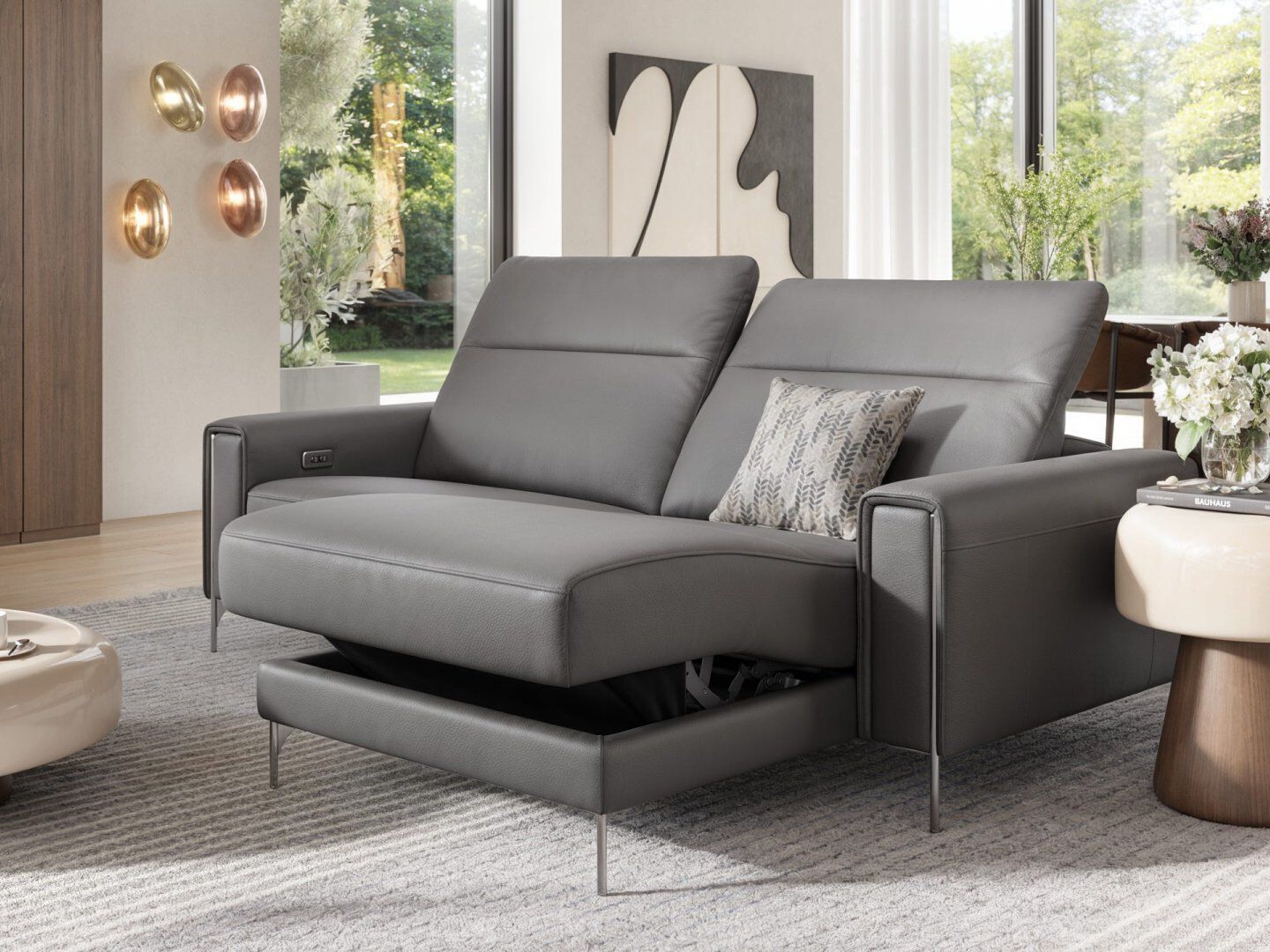 2-местный кожаный диван с полуостровом Sofanella Bellagio ARCH-00137541 - Вид №5