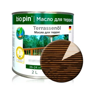 Краска-масло для террас и садовой мебели Biopin цвет полуглянцевый дуб 2 л