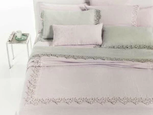 LA FABBRICA DEL LINO Согласованная кровать с вышивкой из льна Decor