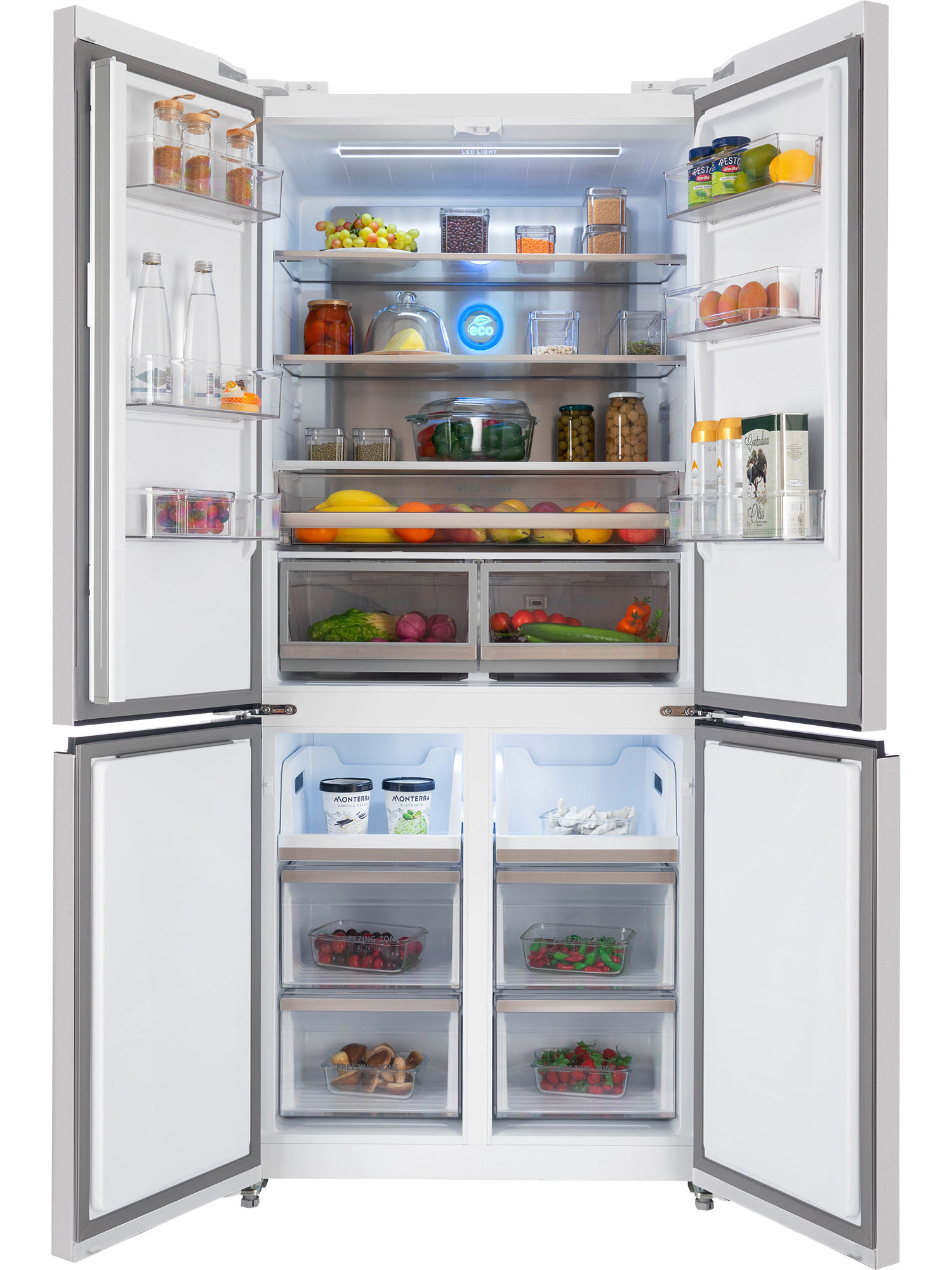 9168750 Холодильник многодверный   HIBERG RFQ-600DX NFGW inverter белый STDN-0134165 - Вид №3