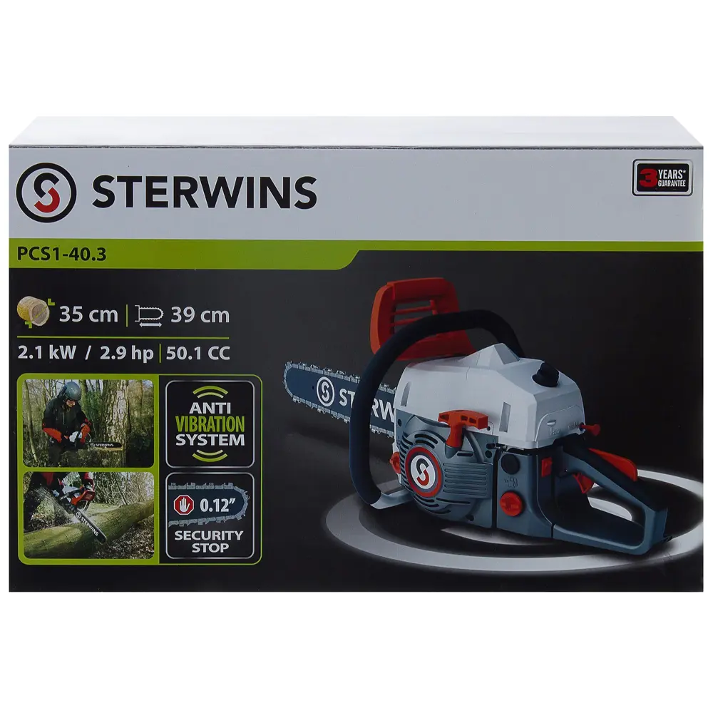 Пила бензиновая цепная Sterwins 50.1 СС шина 40 см STLM-2143315 - Вид №5