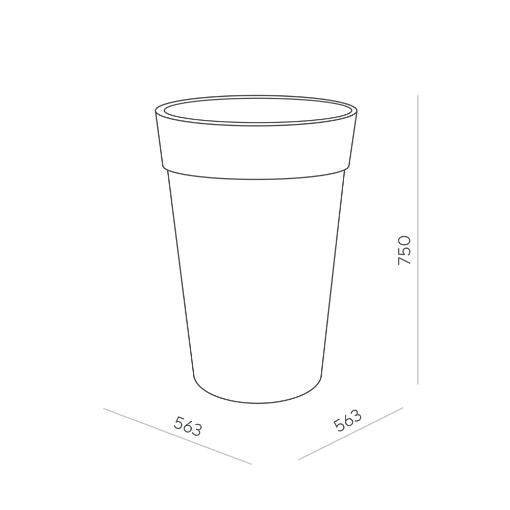 Кашпо для цветов Ola Dom Loft Long 120 л мокко Santreyd STLM-2001339 - Вид №1