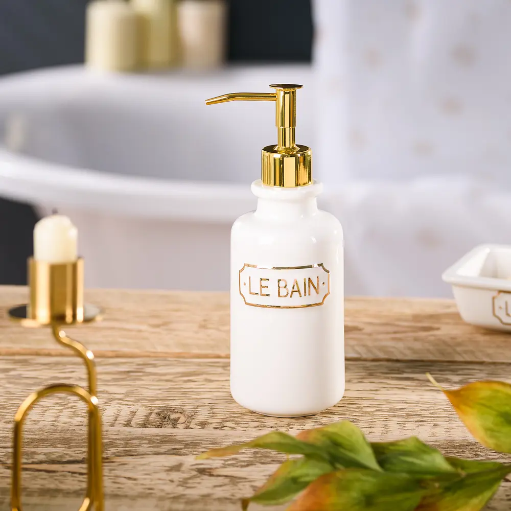 Дозатор для жидкого мыла Wess Le Bain Blanc цвет золотой 82260745 STLM-2209868 - Вид №5
