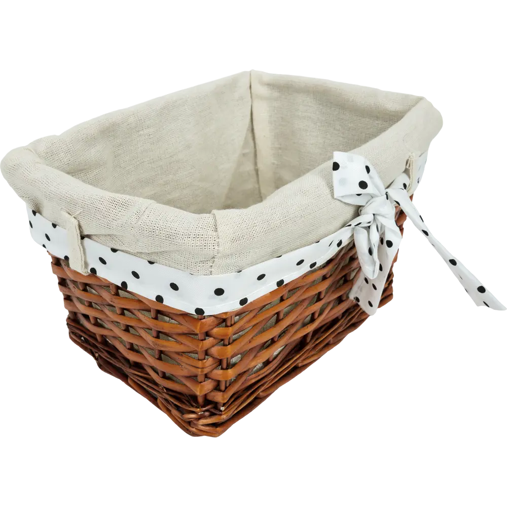 Корзина Ива с декоративным чехлом 25x14x17 см плетенье цвет коричневый STORIDEA STLM-2127412