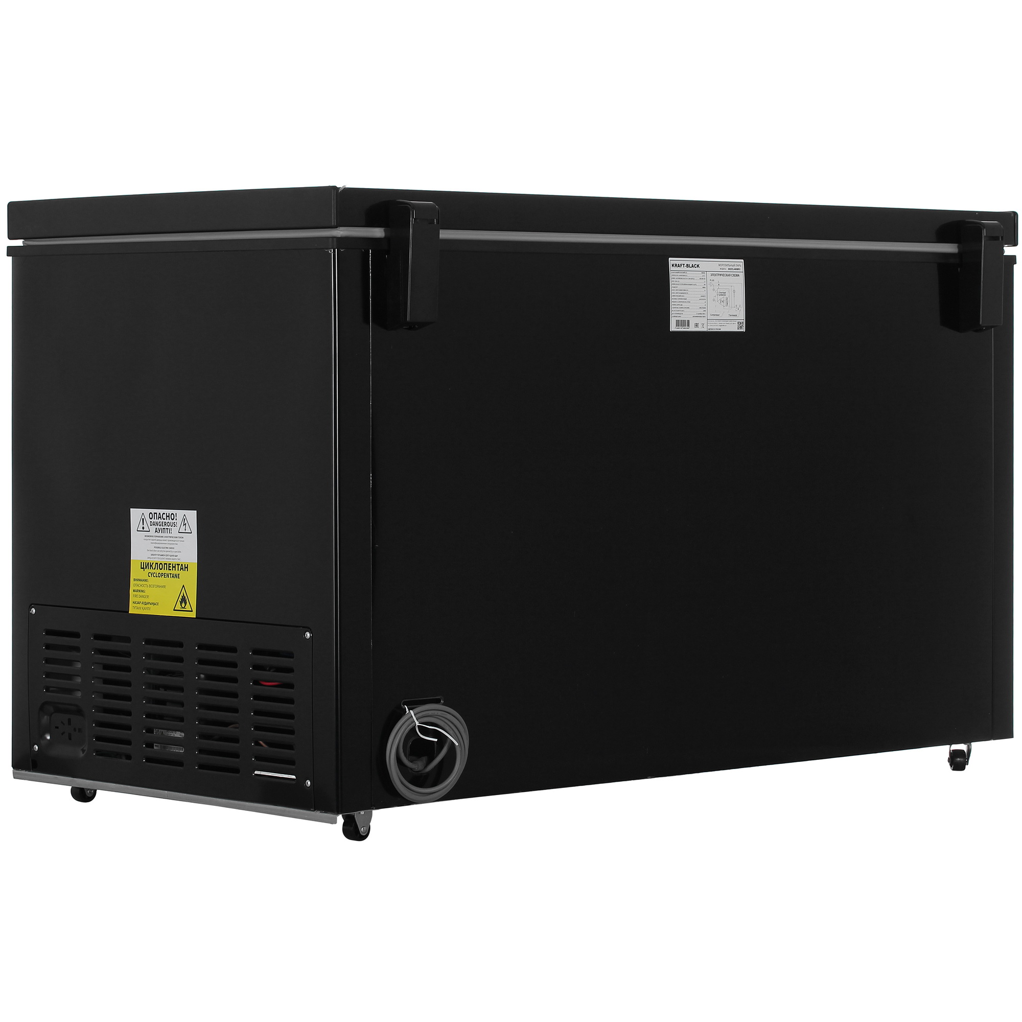 9197567 Морозильный ларь KRAFT BD (W)-460BRX черный STDN-0137309 - Вид №4