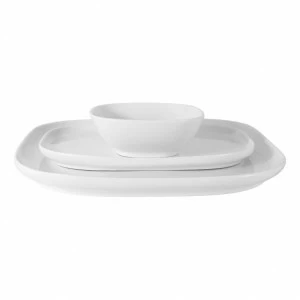 Салатник фарфоровый с 2 тарелками белые "Форма" MAXWELL & WILLIAMS ФОРМА 00-3946546 Белый