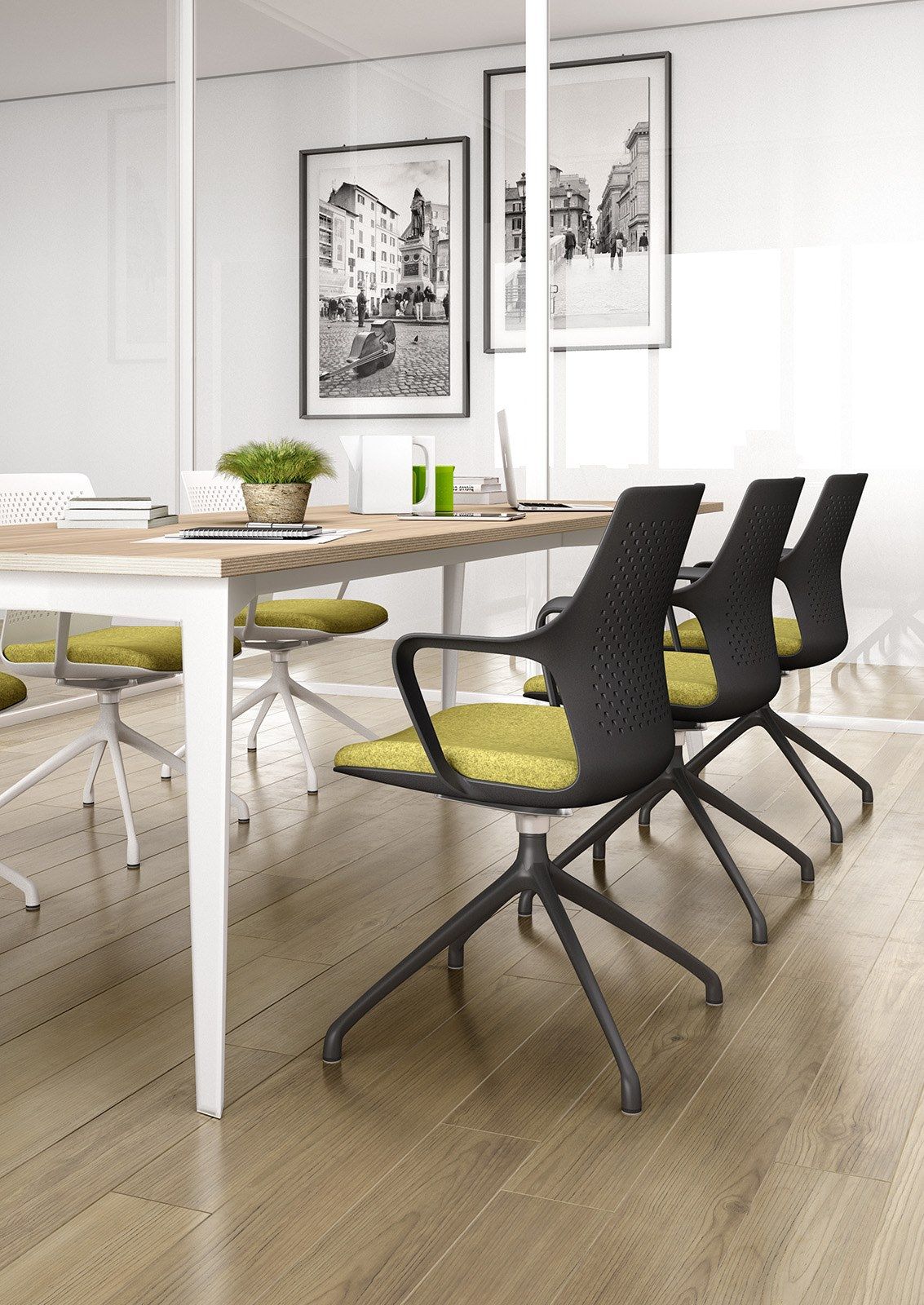 Вращающееся кресло из полипропилена с подлокотниками Leyform Ipa ARCH-00011350 - Вид №2