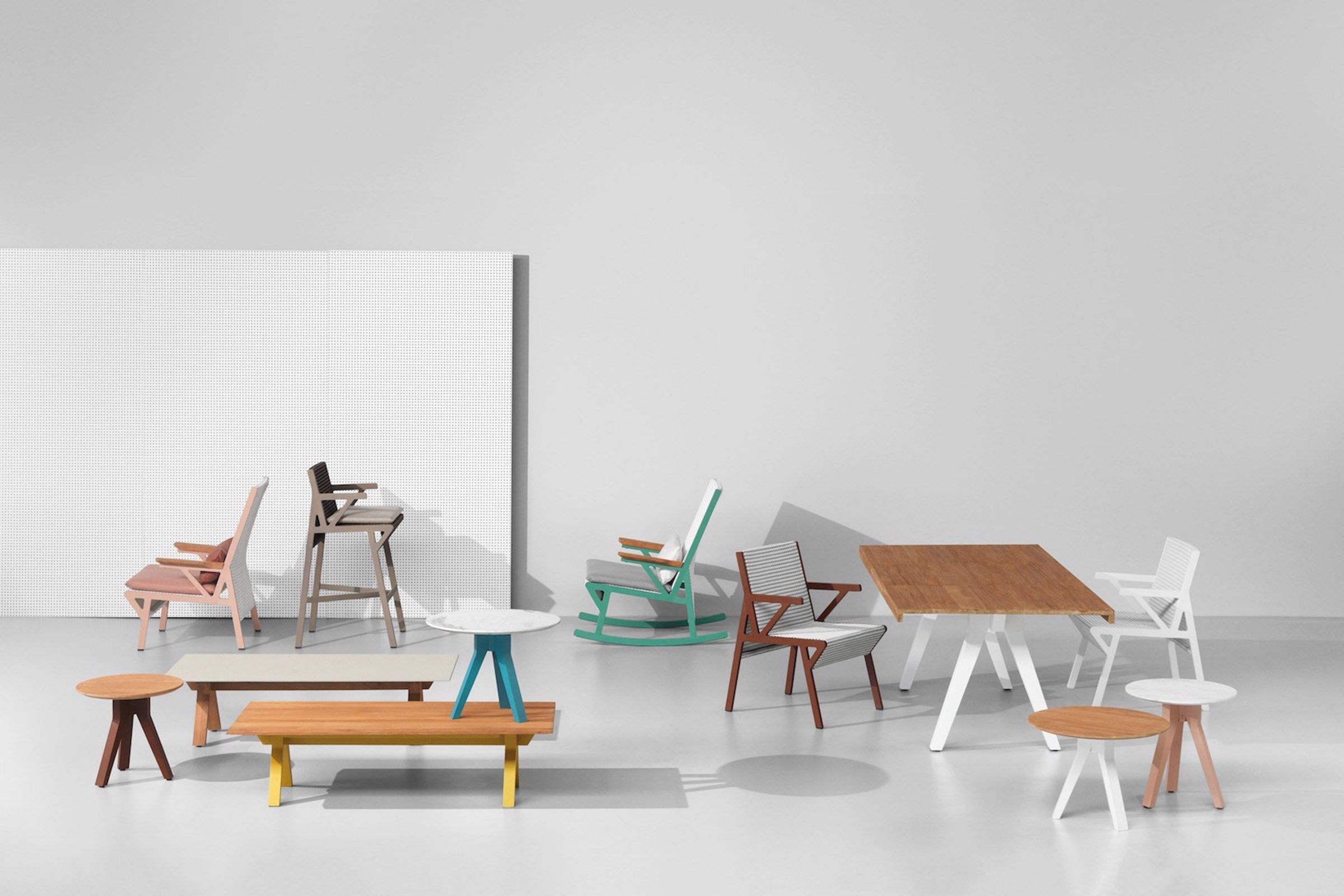 Высокий тканевый садовый стул Kettal Vieques ARCH-00137080 - Вид №1