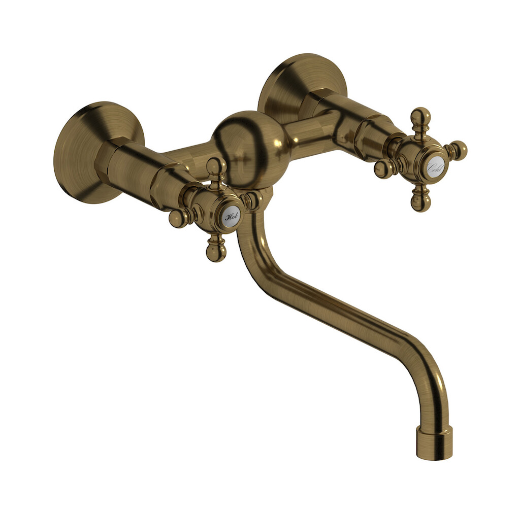 Настенный смеситель для кухни с 2 ручками WE ARE IB hr372bb Antique Bronze Kitchen