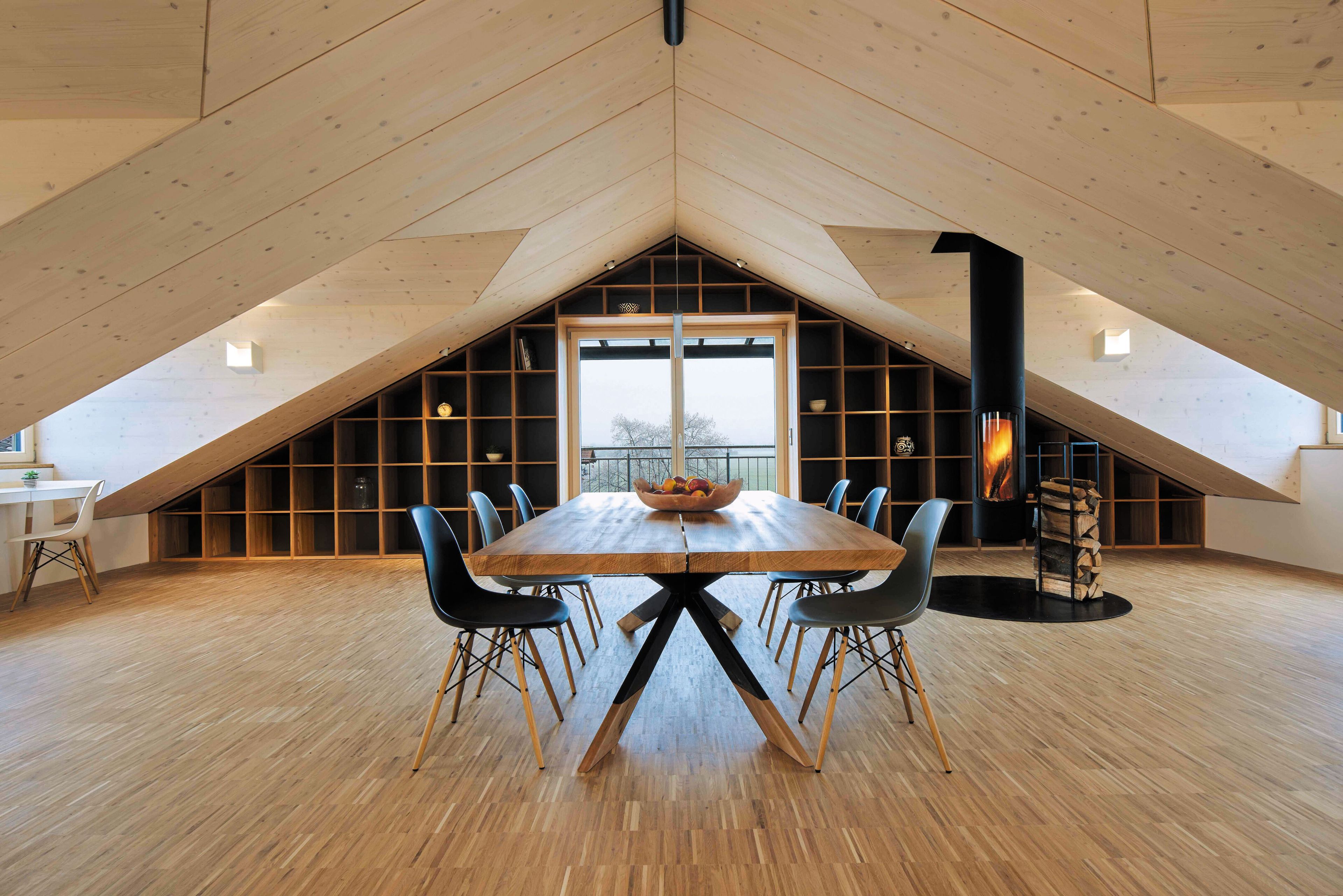 Центральный дровяной подвесной камин Focus creation Slimfocus ARCH-00022581 - Вид №2