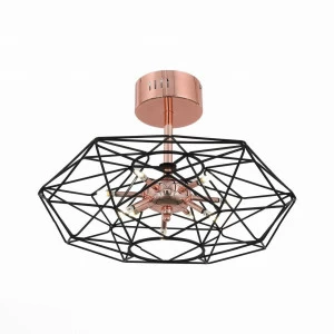 Потолочная светодиодная люстра ST Luce Galassia SL949.202.09 ST LUCE ДИЗАЙНЕРСКИЕ, GALASSIA RED GOLD 109193 Черный